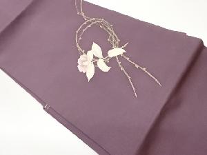 塩瀬金彩椿模様名古屋帯